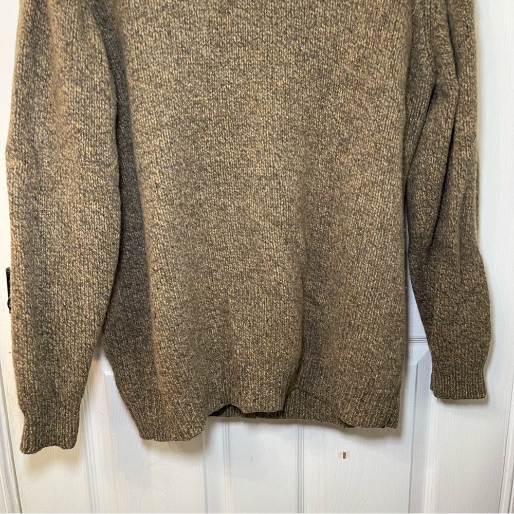 L.L. Bean Men's Tan Zip-Up Ultimate 100% Lambs Wool Sweater - Picture 7 of 7